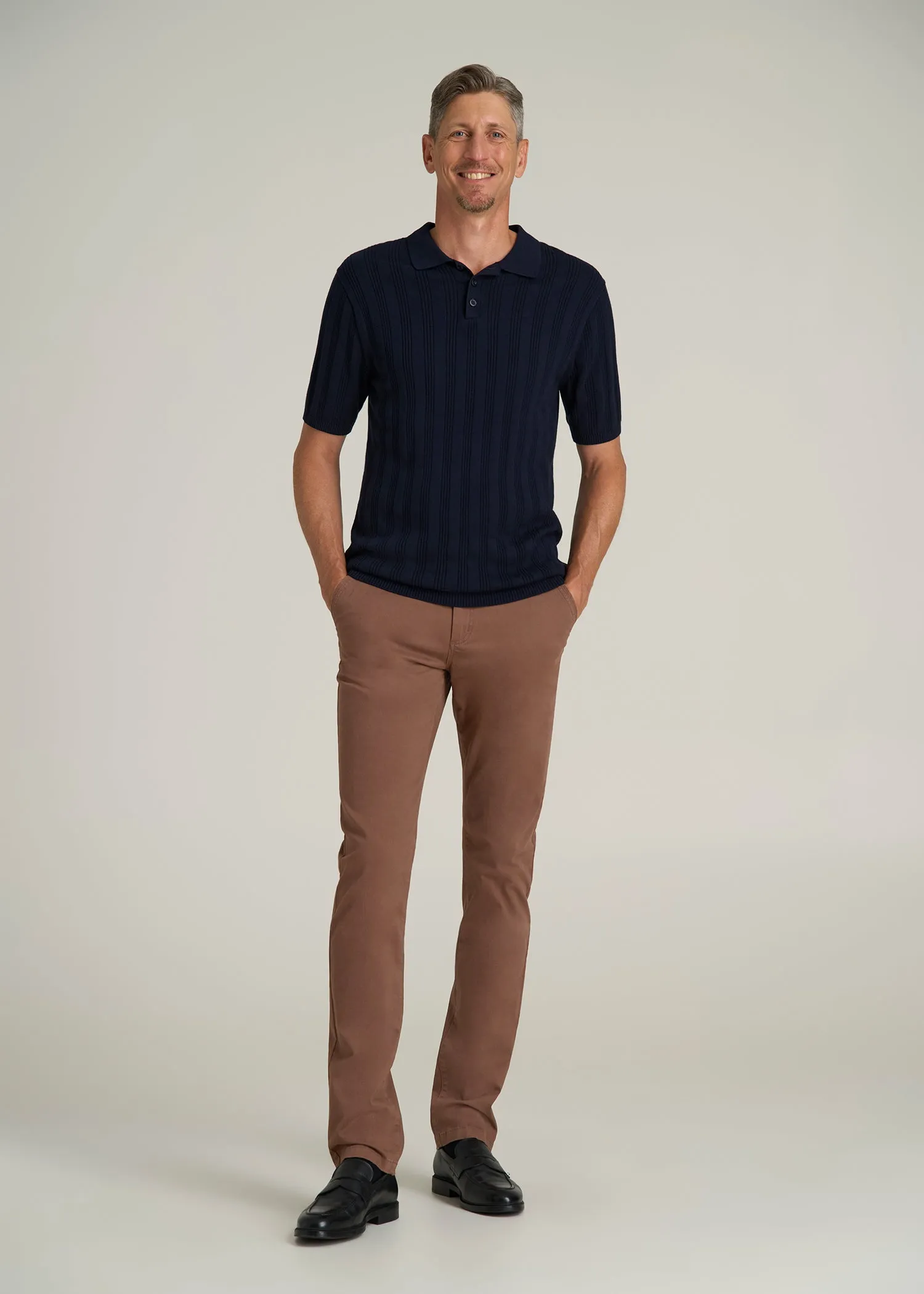 Carman TAPERED Chinos in Otter Brown - Pants for Tall Men