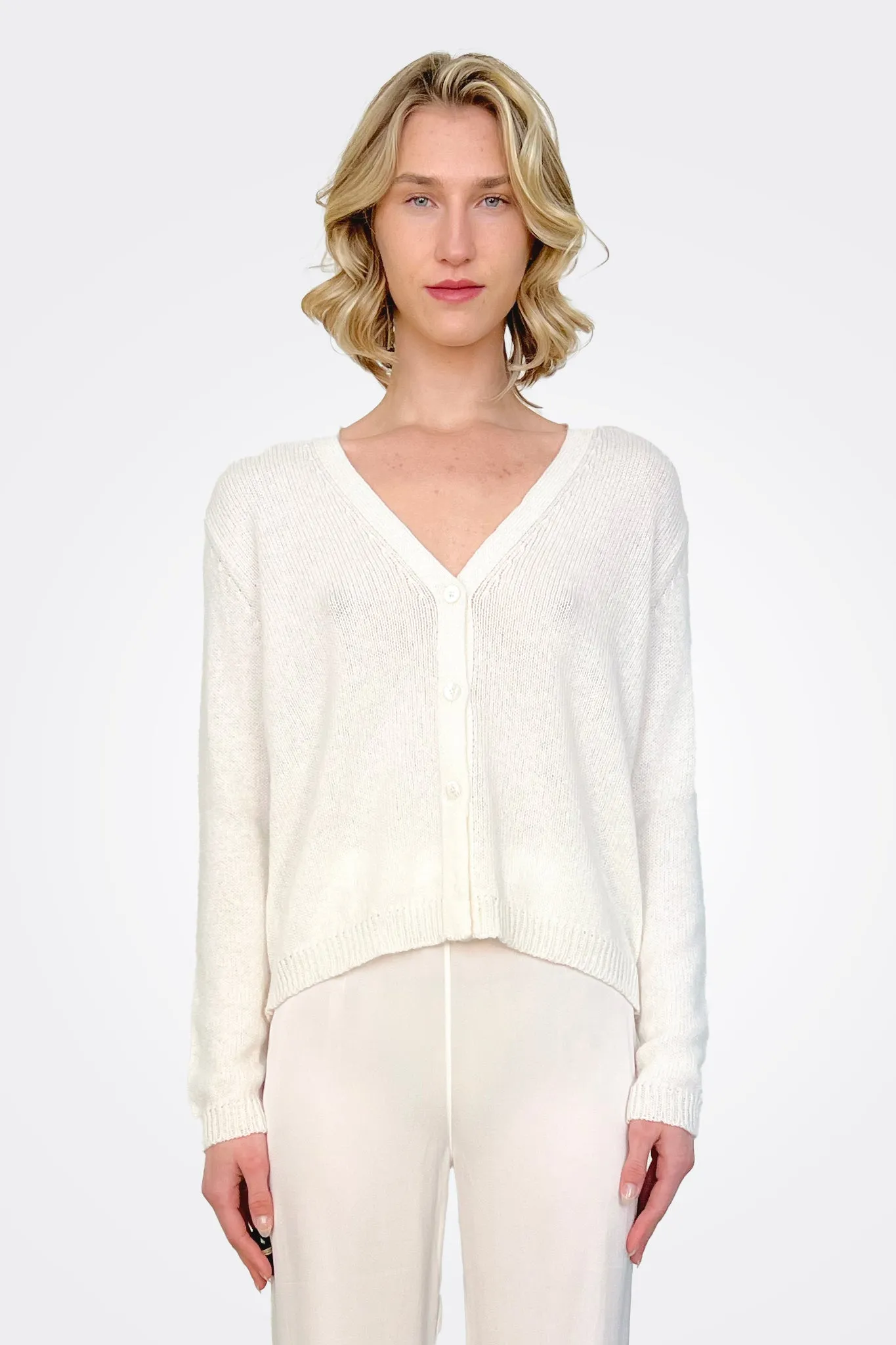 Cashmere Cardigan - White