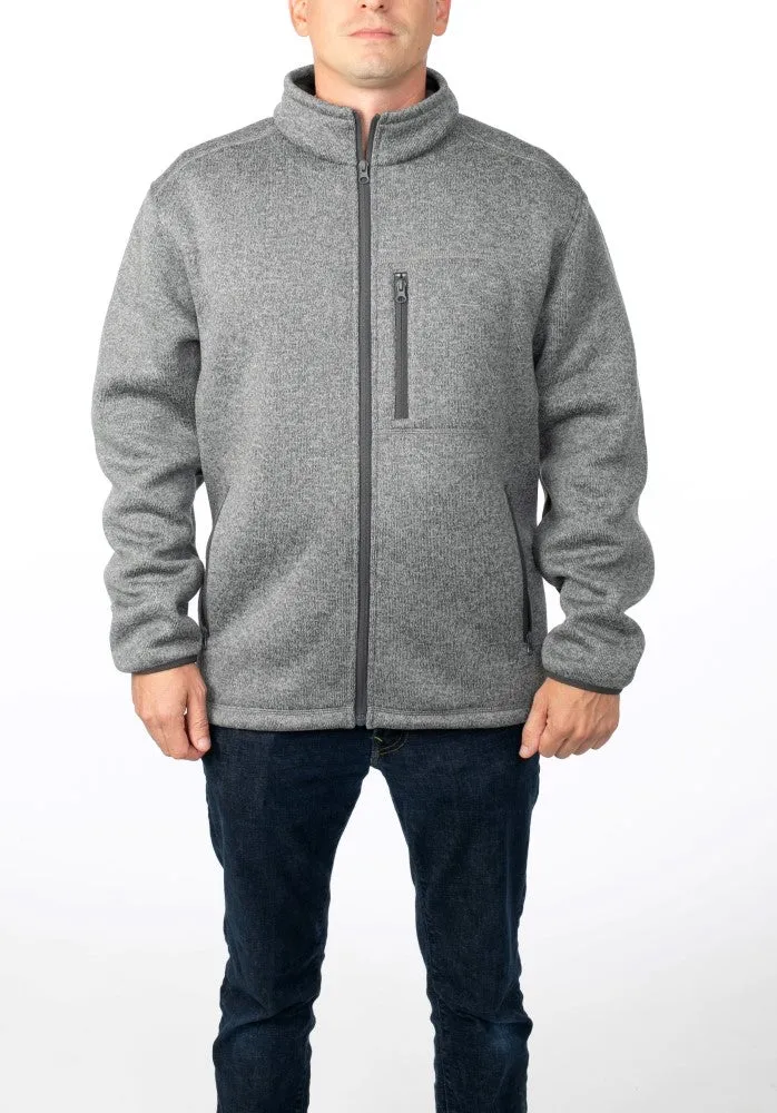 CG Classics Mens Fleece Full Zip Sherpa Sweater