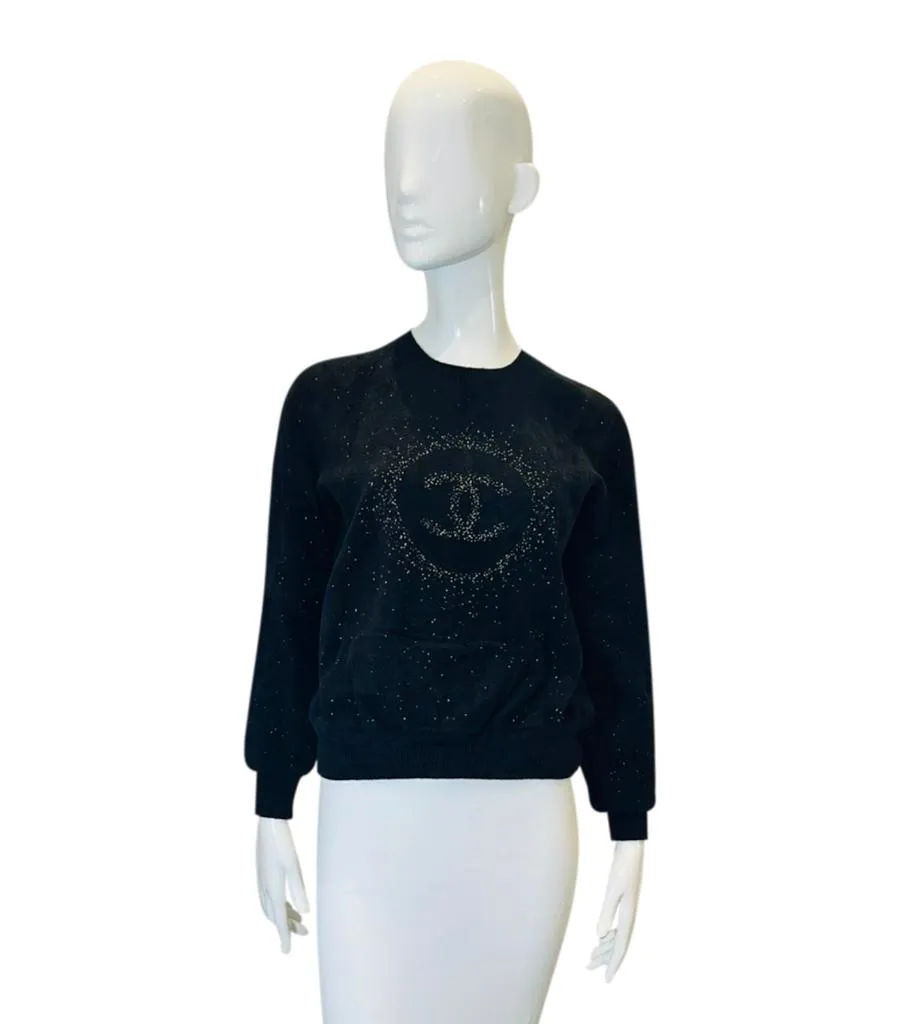 Chanel  Sequin 'CC' Logo Jumper. Size 40FR