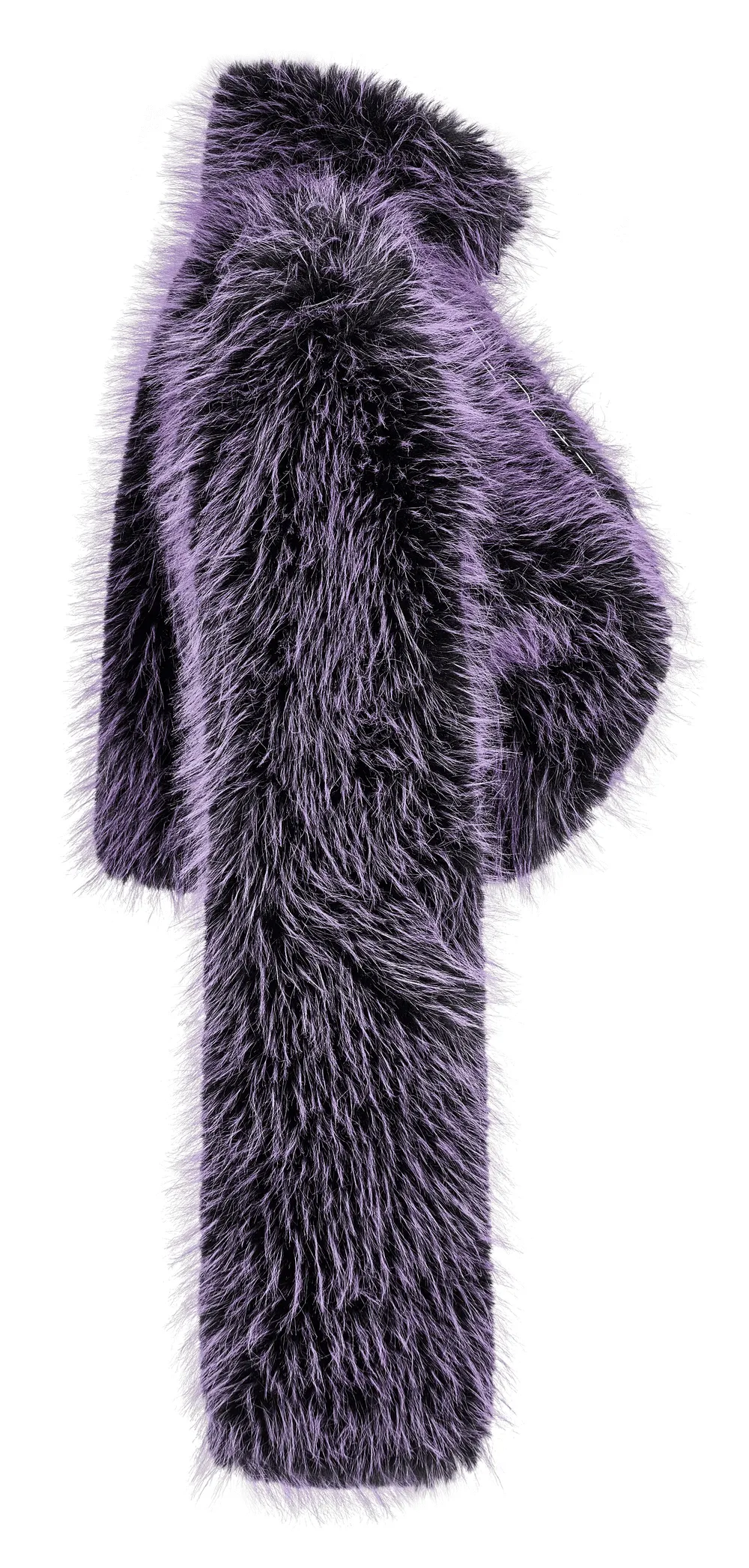 Chic Purple Shaggy Crop Jacket - Edgy Streetwear