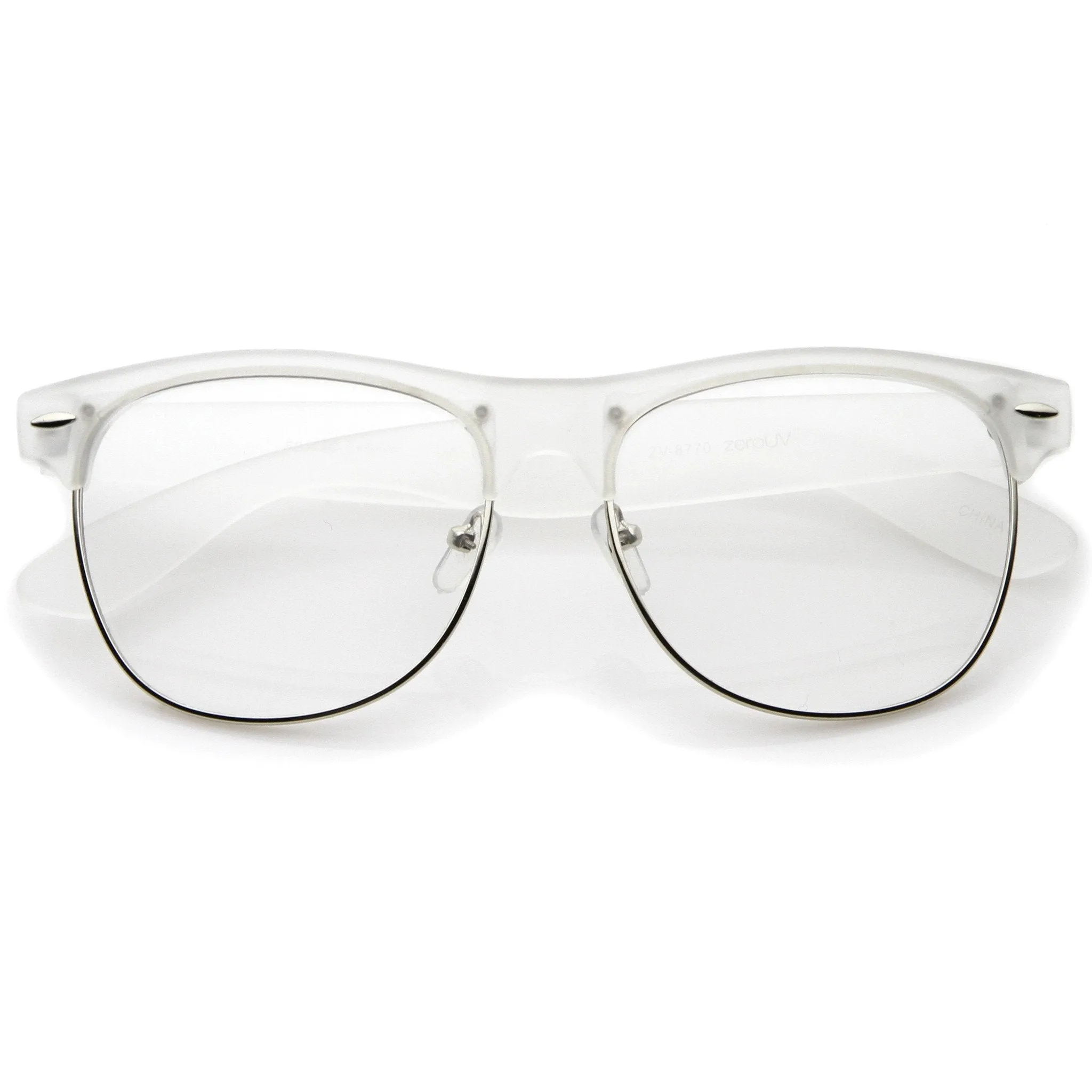 Classic Dapper Vintage Horned Rim Clear Lens Glasses