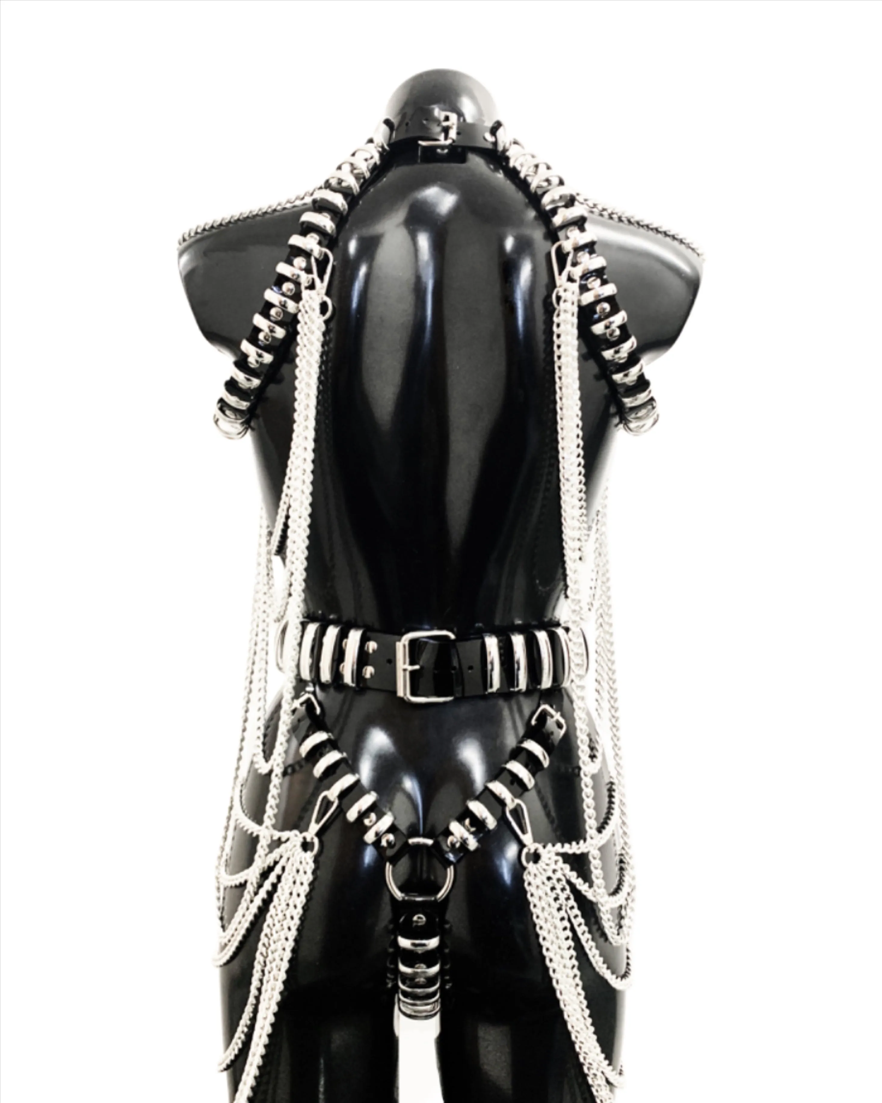 CrAzY Multi Chain Harness Dress by Jivomir Domoustchiev