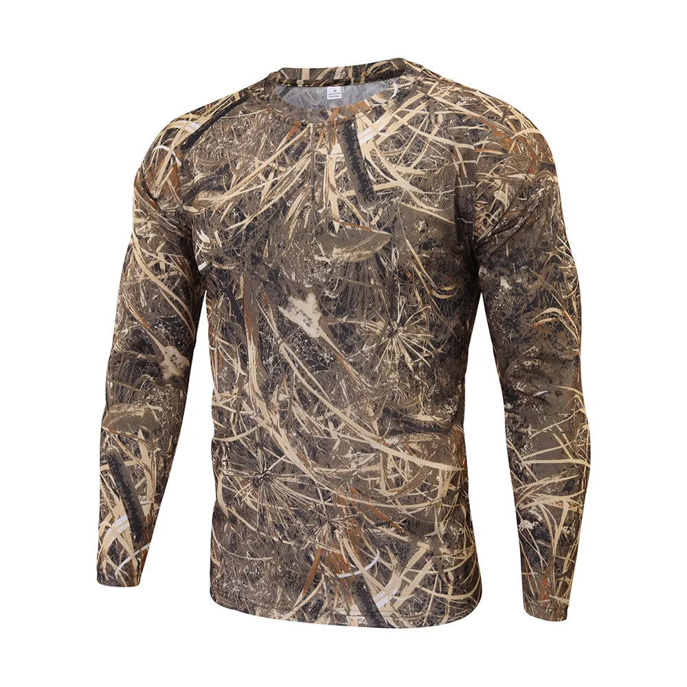 Custom UPF 50  Dryfit Polyester Camouflage Mens Hunting T-Shirt