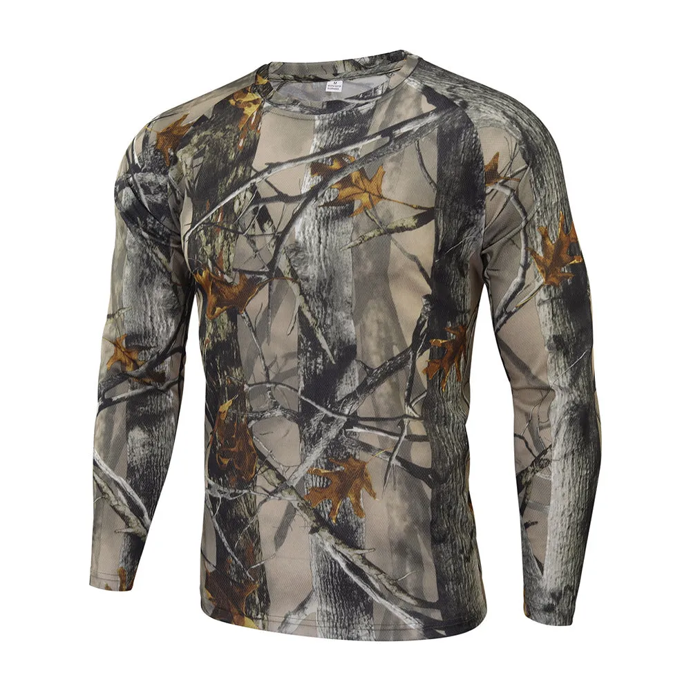 Custom UPF 50  Dryfit Polyester Camouflage Mens Hunting T-Shirt