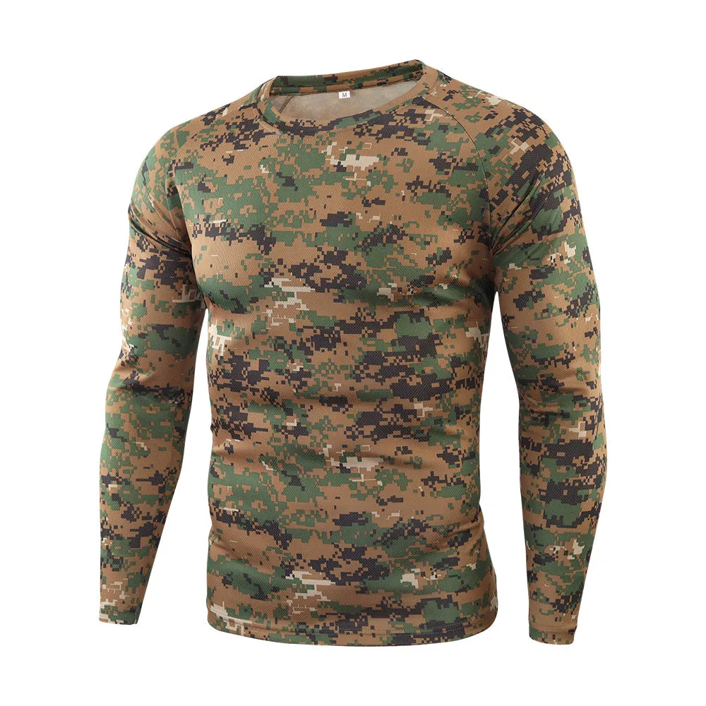 Custom UPF 50  Dryfit Polyester Camouflage Mens Hunting T-Shirt