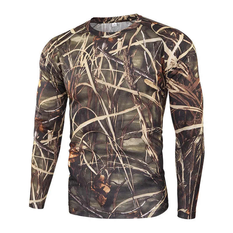 Custom UPF 50  Dryfit Polyester Camouflage Mens Hunting T-Shirt