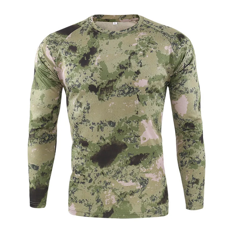 Custom UPF 50  Dryfit Polyester Camouflage Mens Hunting T-Shirt