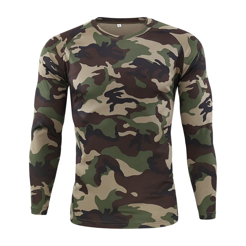 Custom UPF 50  Dryfit Polyester Camouflage Mens Hunting T-Shirt