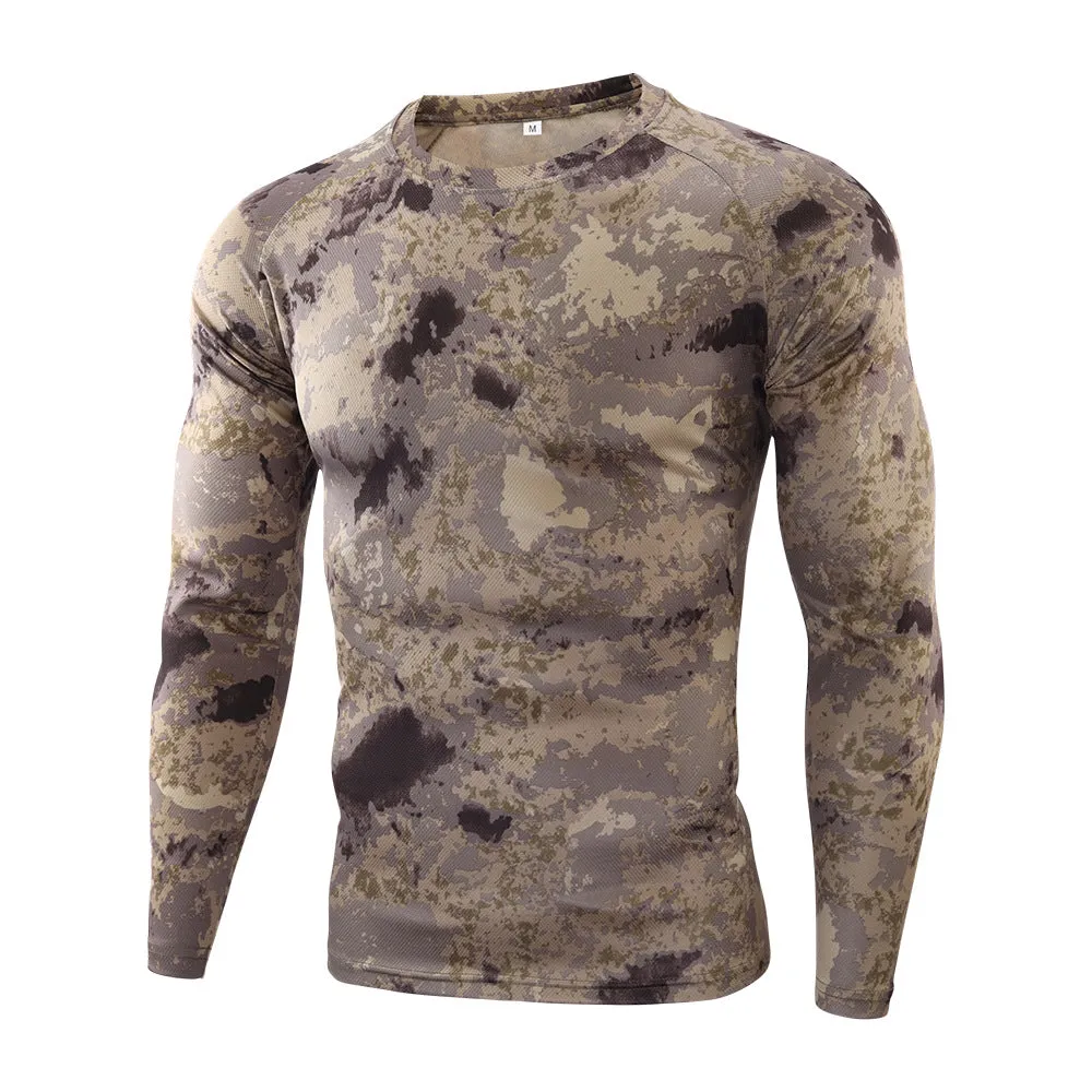 Custom UPF 50  Dryfit Polyester Camouflage Mens Hunting T-Shirt