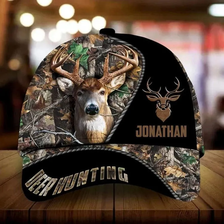 Customized Deer Hunting in Forest Cap 3D All Over Printed for Deer Hunting Lovers