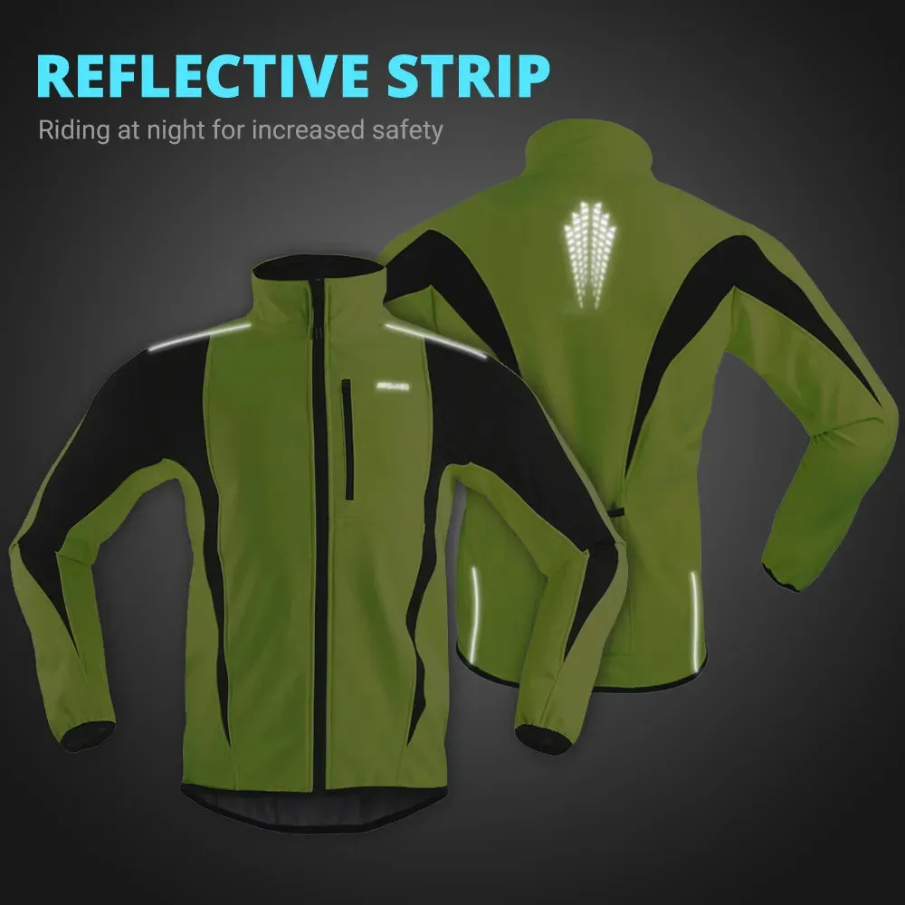 Cycling Jacket Warm Up Thermal Fleece Cycling Jacket Bicycle MTB Road Bike Clothing Windproof Waterproof Long Jersey Jersey