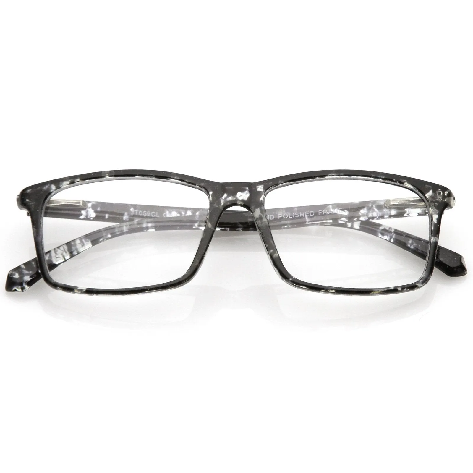 Dapper Rectangle RX Optical Clear Lens Glasses