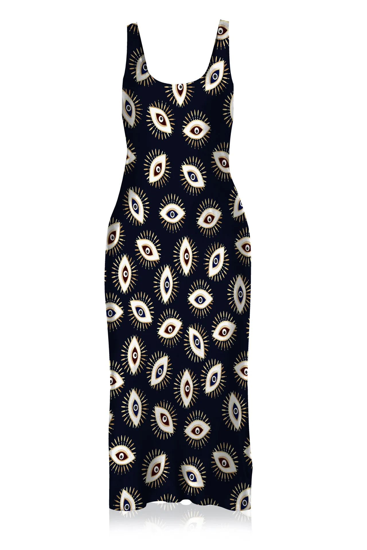 Designer Black Midi Dress