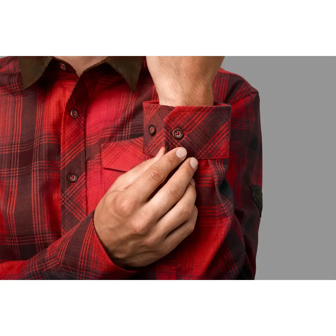 Driven Hunt Flannel Shirt - Red/Black Check by Harkila