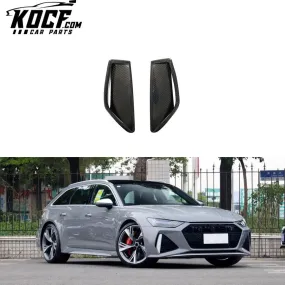 Dry Carbon Fiber RS6 Front Bumper Scoop for Audi RS6 A6 C8 Avant Wagon 4-Door 2019- 2021