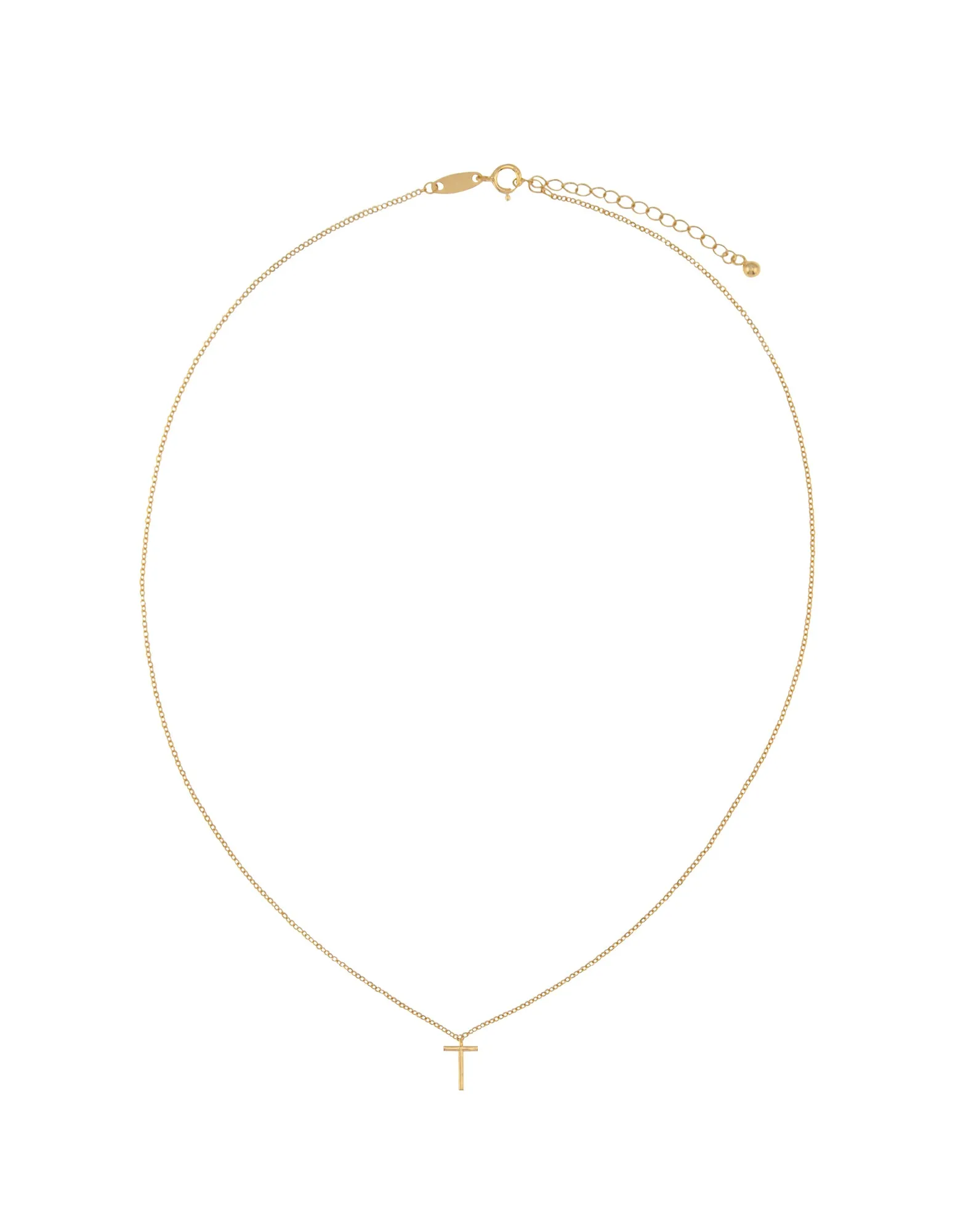 Elly Lou Timeless Initial Necklace - T- Gold