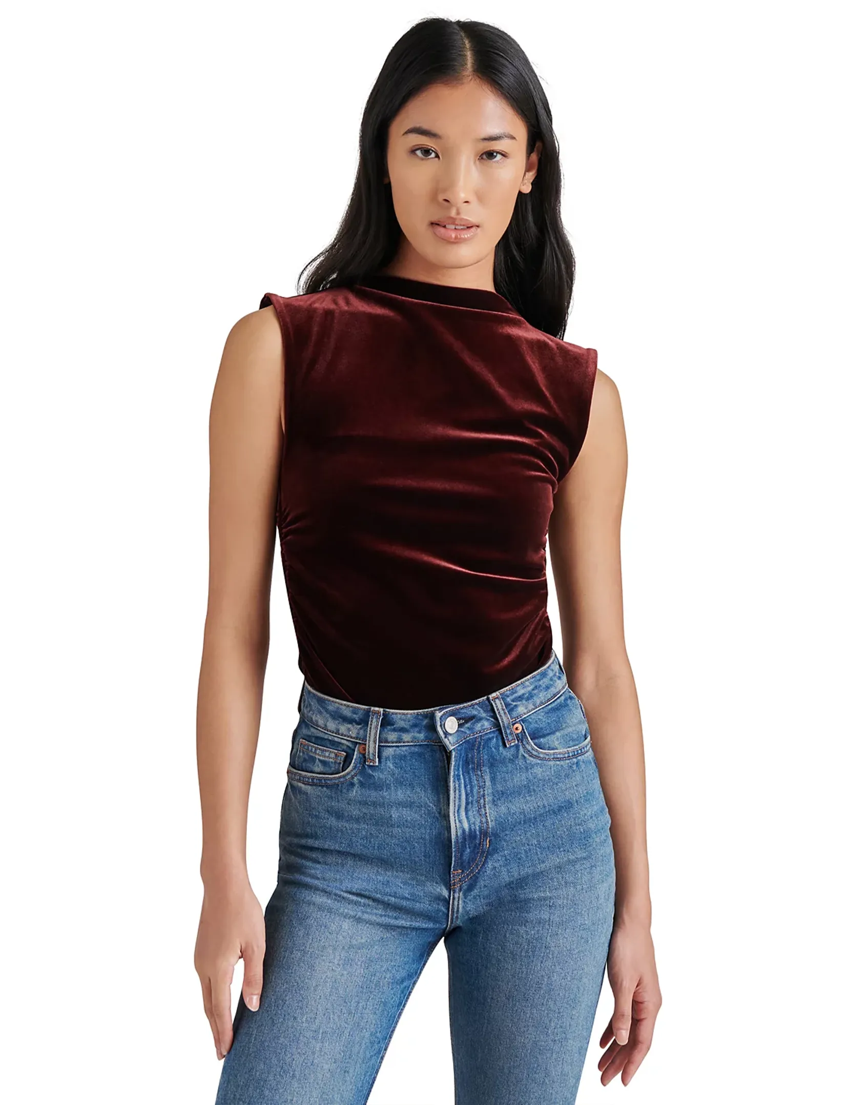 Esen Velvet Bodysuit, Wine