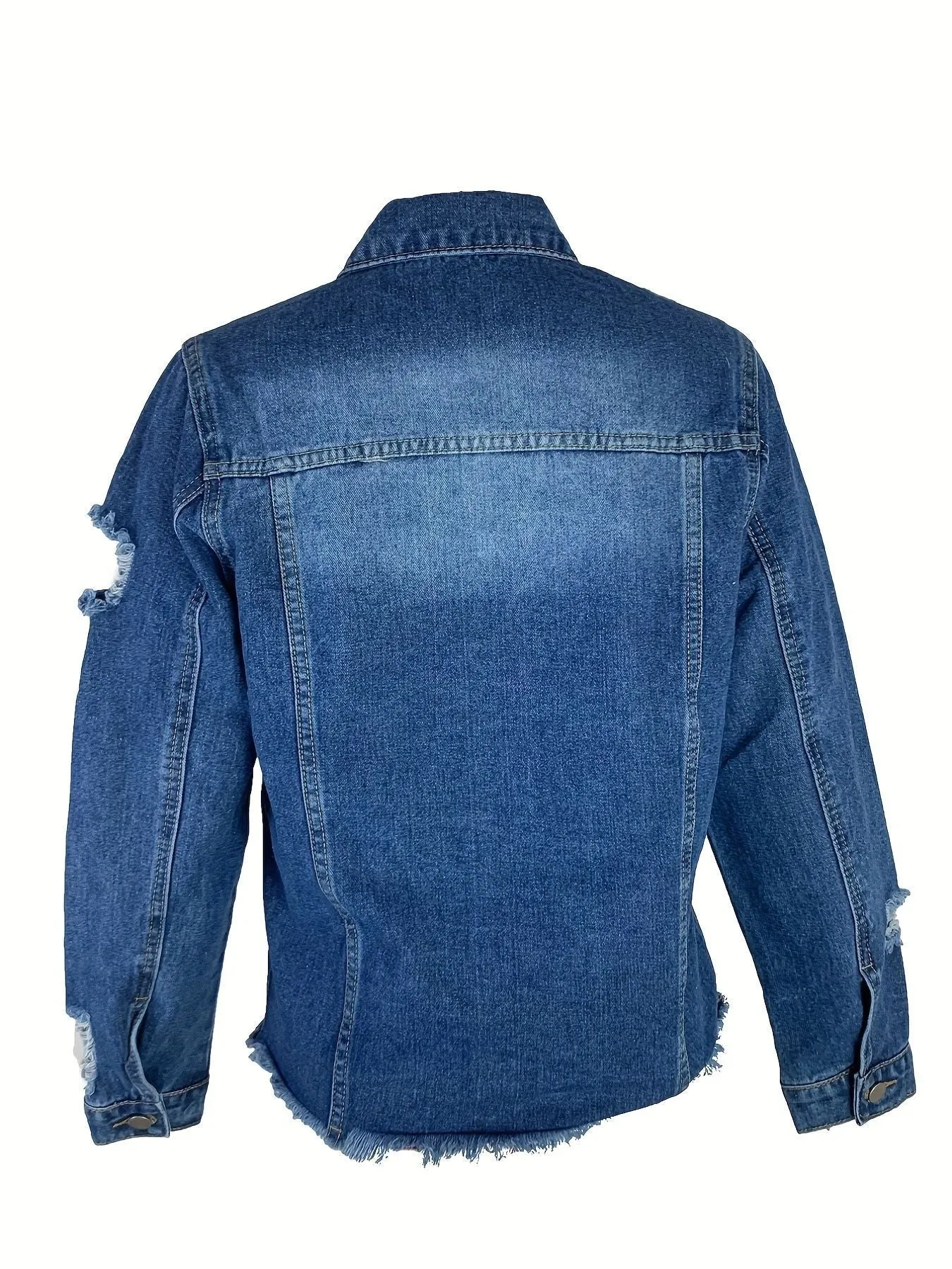 Girlary-shop senior jeans Denim Coat Women's Autumn and Winter Clothing Small Short Denim Clothing Fashion Jacket Top Denim Jacket