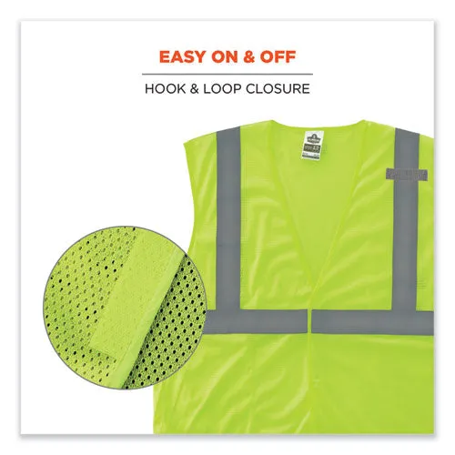 Glowear 8210hl Class 2 Economy Mesh Hook And Loop Vest, Polyester, 2x-large/3x-large, Lime, Ships In 1-3 Business Days