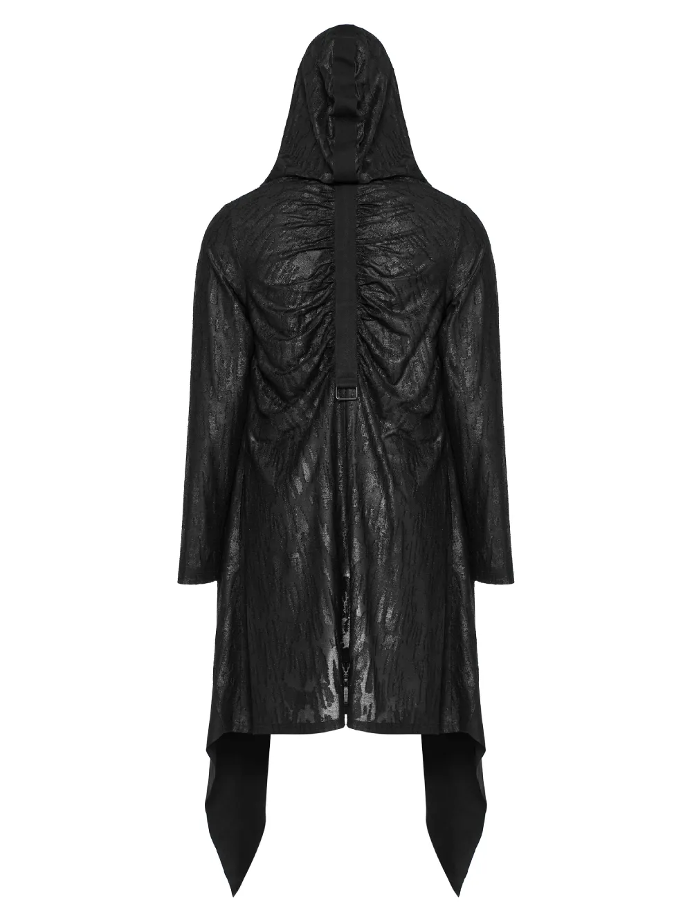 Gothic Hooded Trench Coat Men's High-Fashion