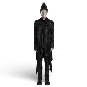 Gothic Hooded Trench Coat Men's High-Fashion