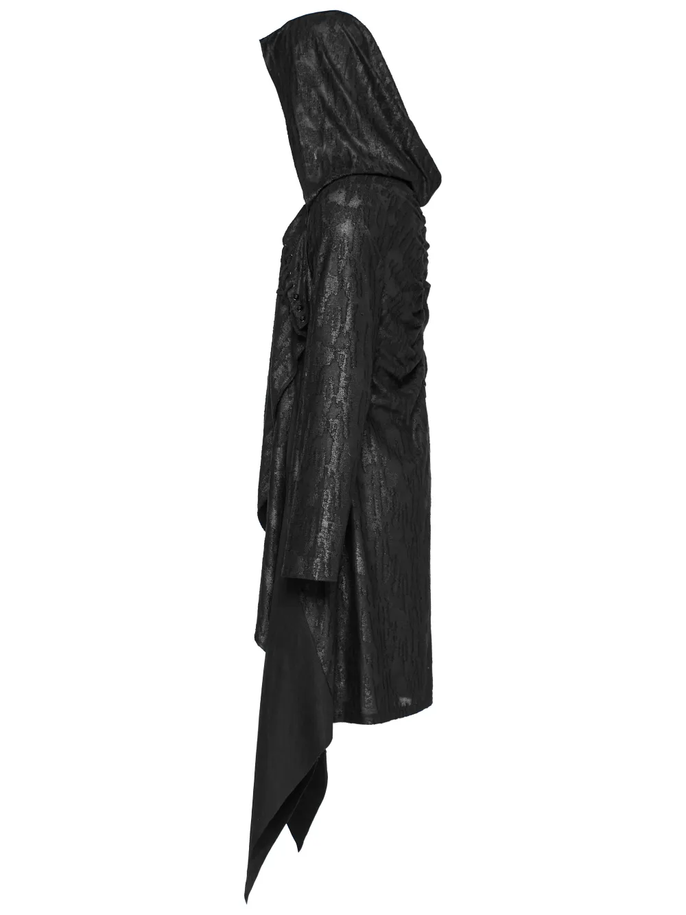 Gothic Hooded Trench Coat Men's High-Fashion