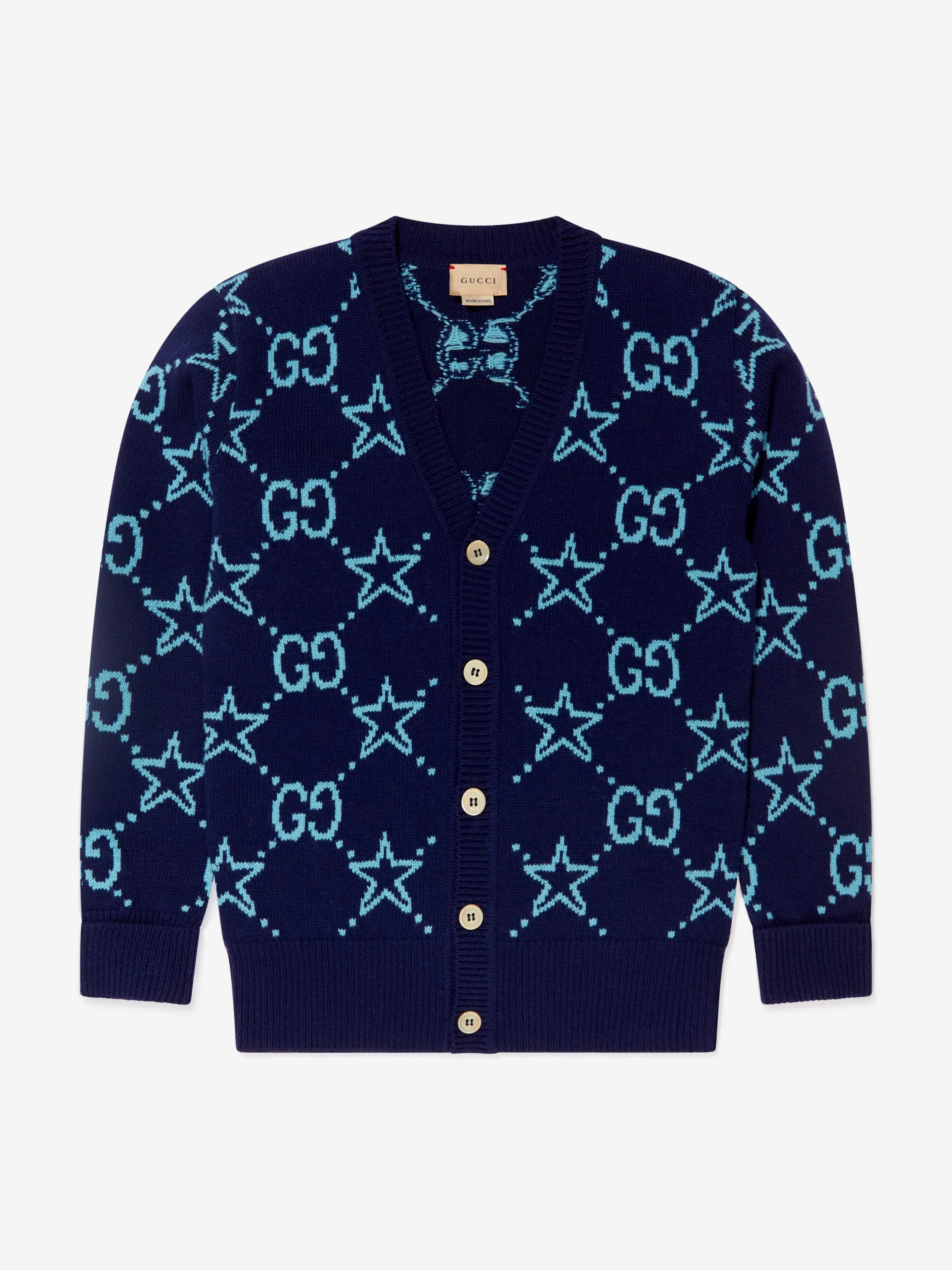 Gucci Boys Wool Intarsia Cardigan