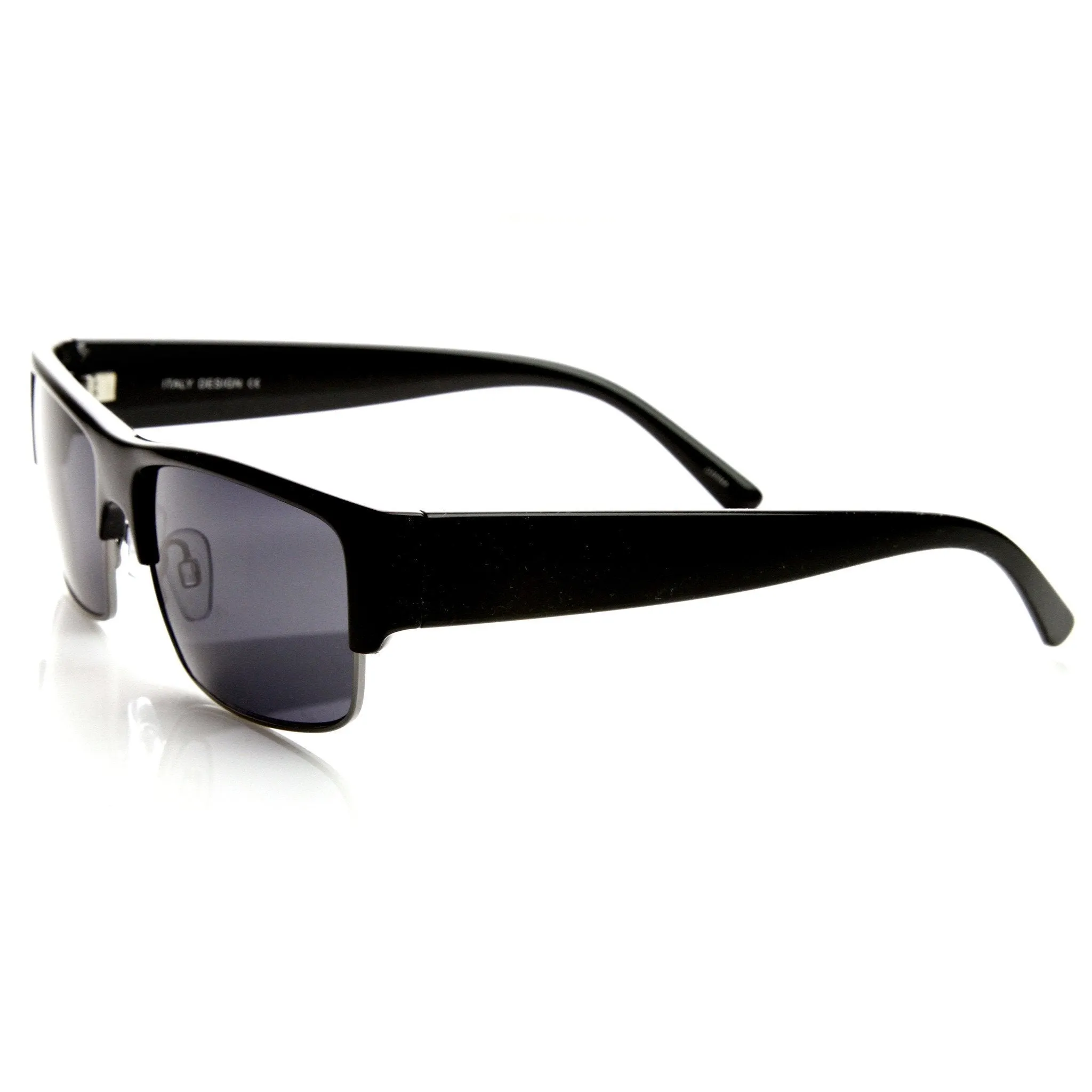 Half Frame Performance Rectangle Sunglasses