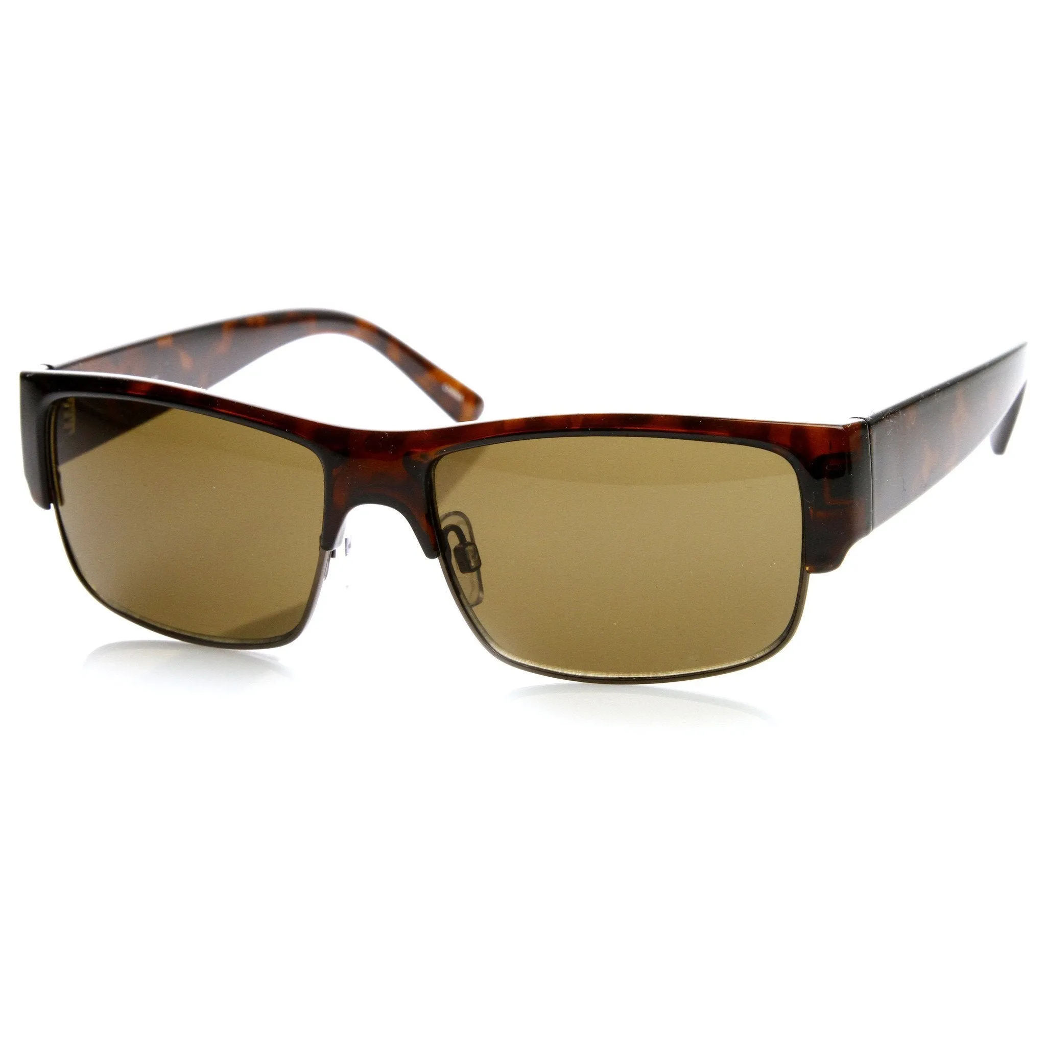 Half Frame Performance Rectangle Sunglasses