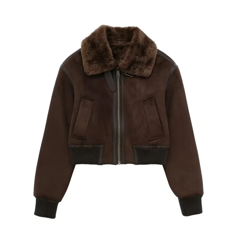 Halloy™ Fur Integrated Motorcycle Double-sided Jacket