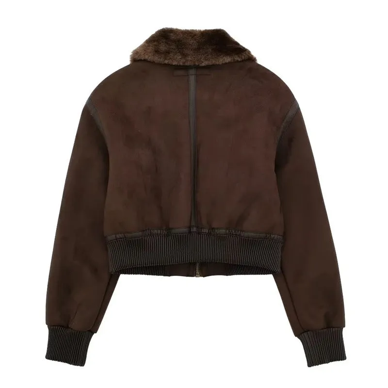 Halloy™ Fur Integrated Motorcycle Double-sided Jacket