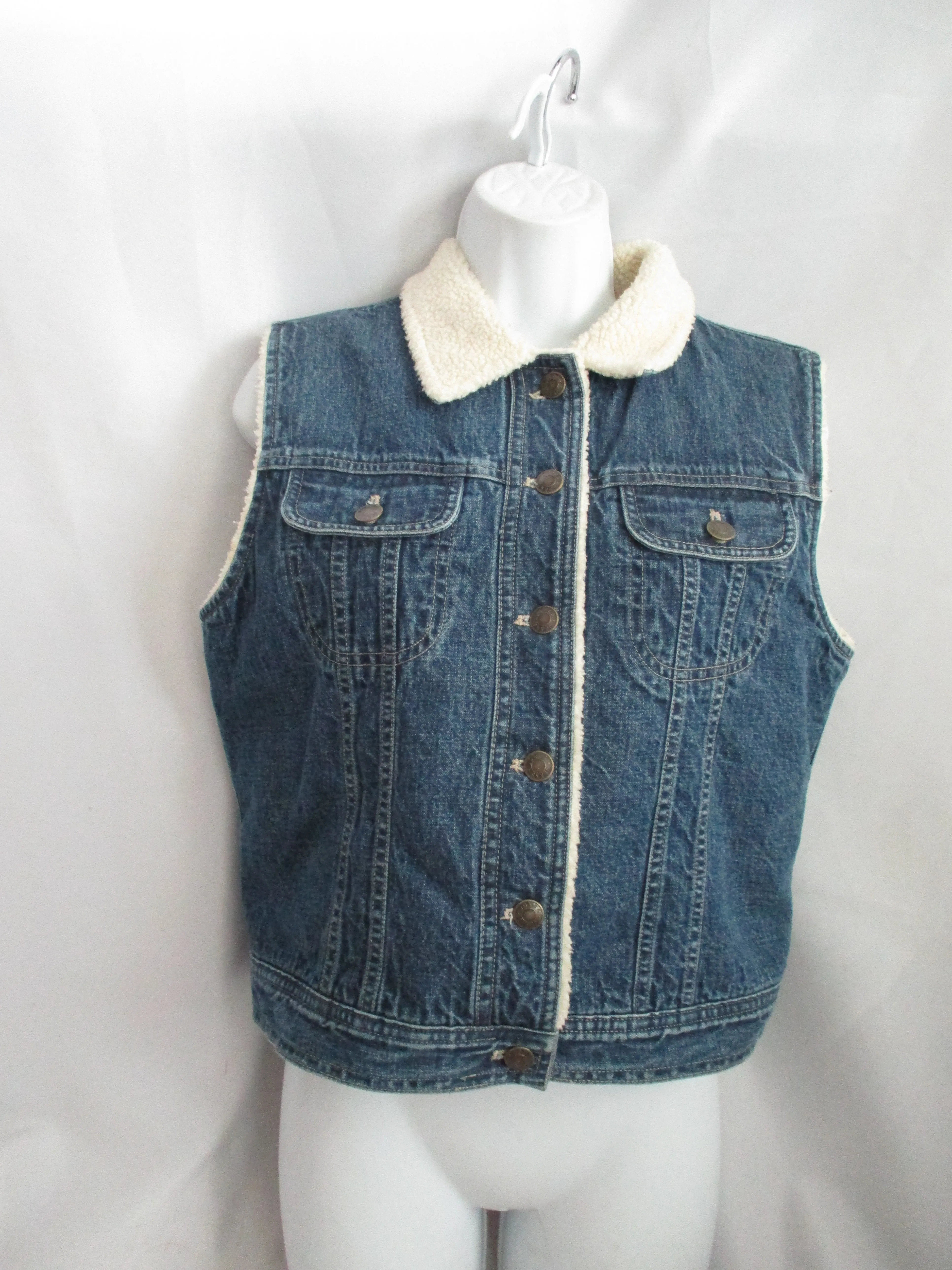 Handmade Denim LION LIGHTNING VEST JEAN Jacket Trucker Coat Blue