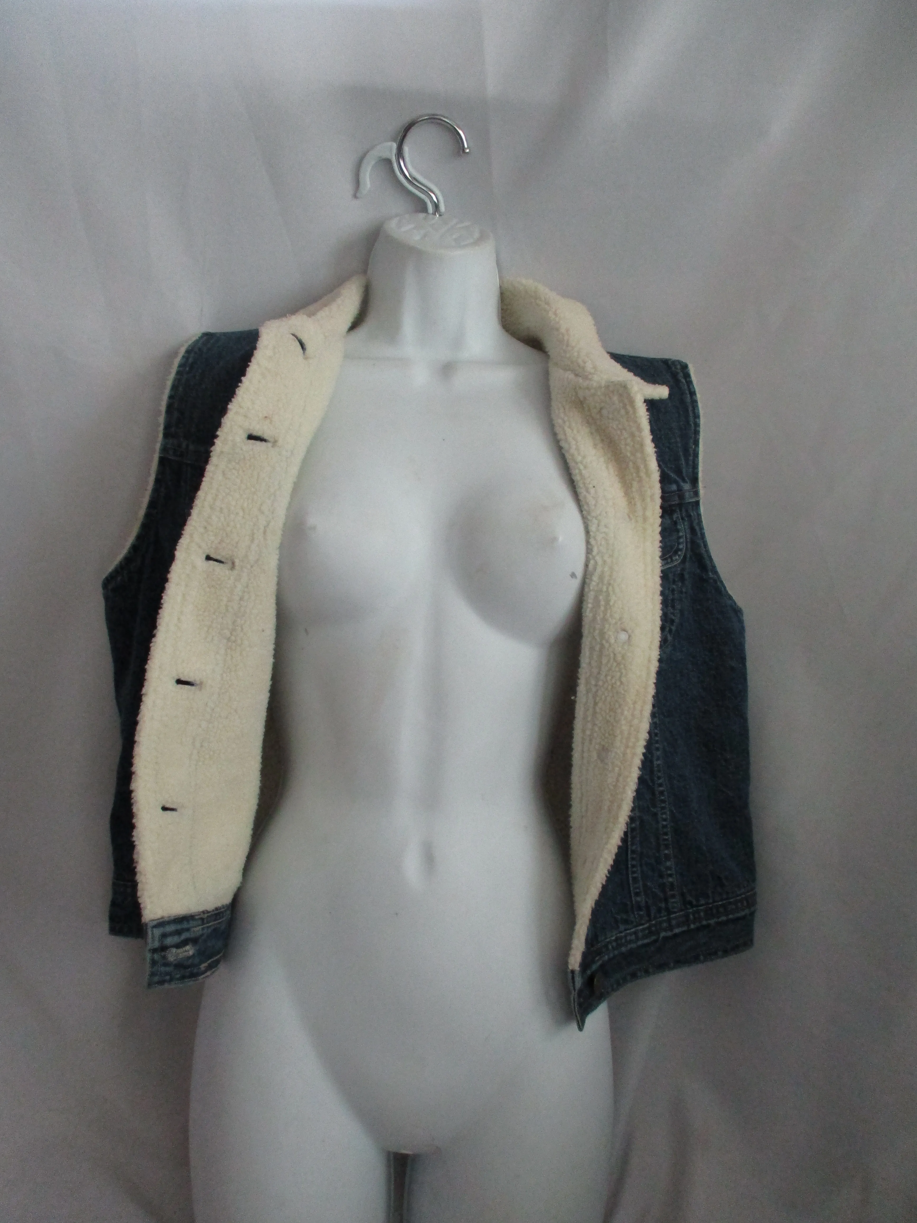 Handmade Denim LION LIGHTNING VEST JEAN Jacket Trucker Coat Blue