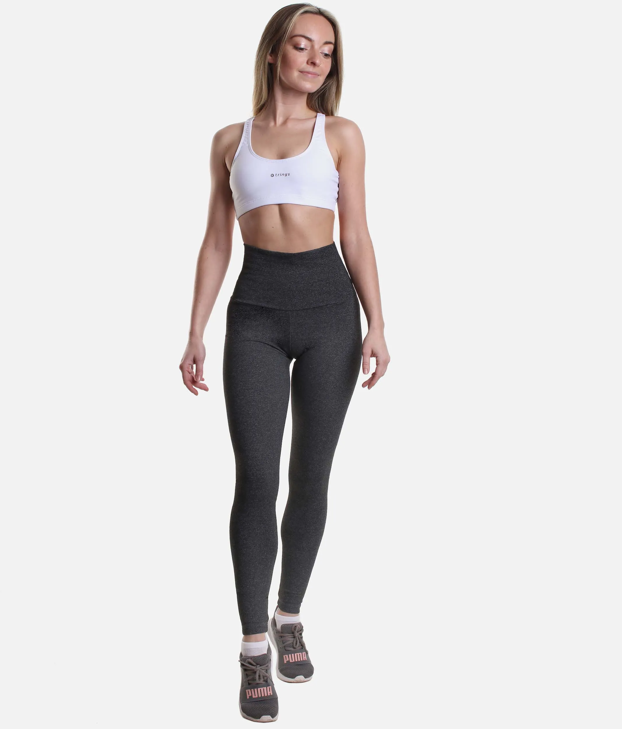 High Waisted Dance Leggings, High Compression - F 13478