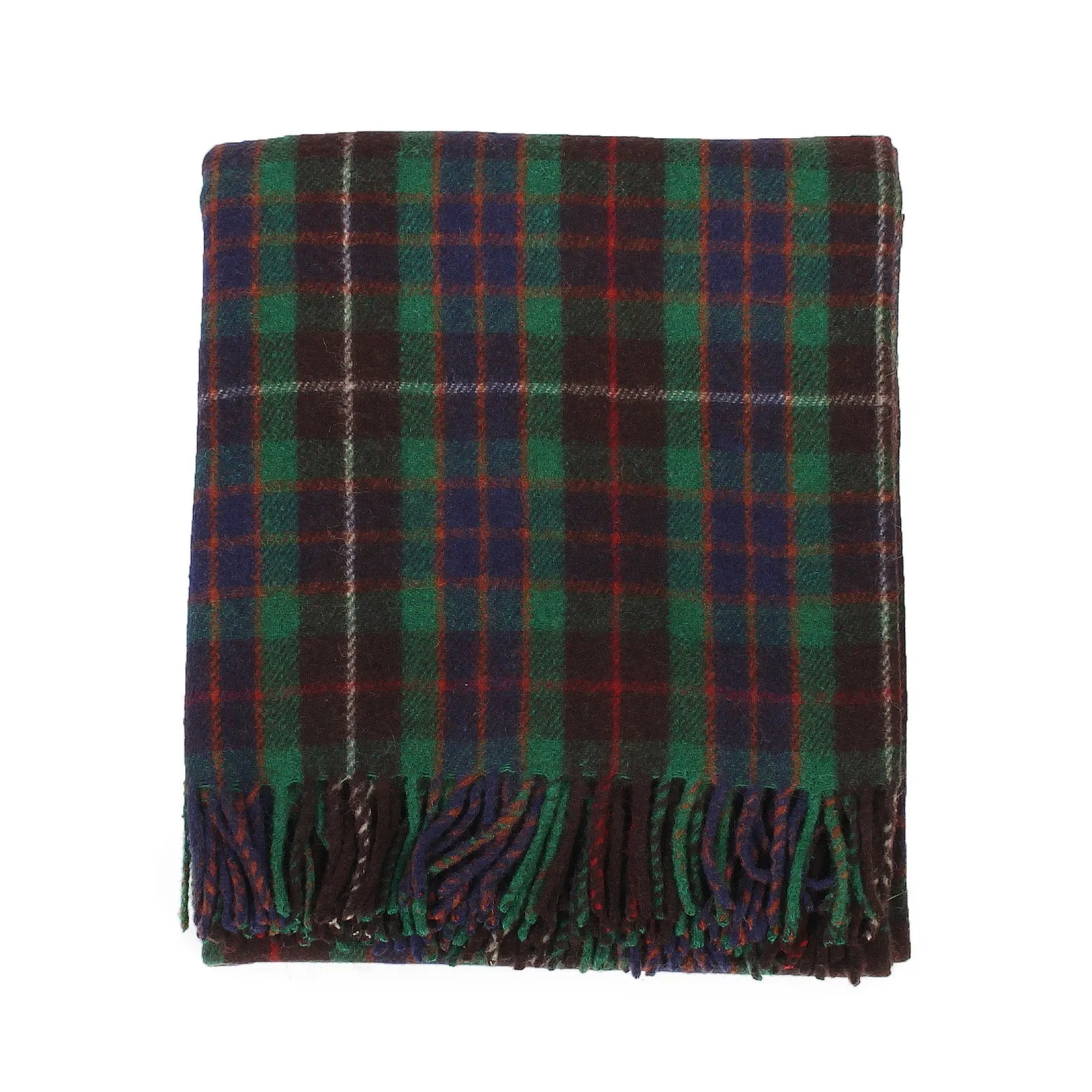 Highland Wool Blend Tartan Blanket / Throw Extra Warm Fraser Hunting