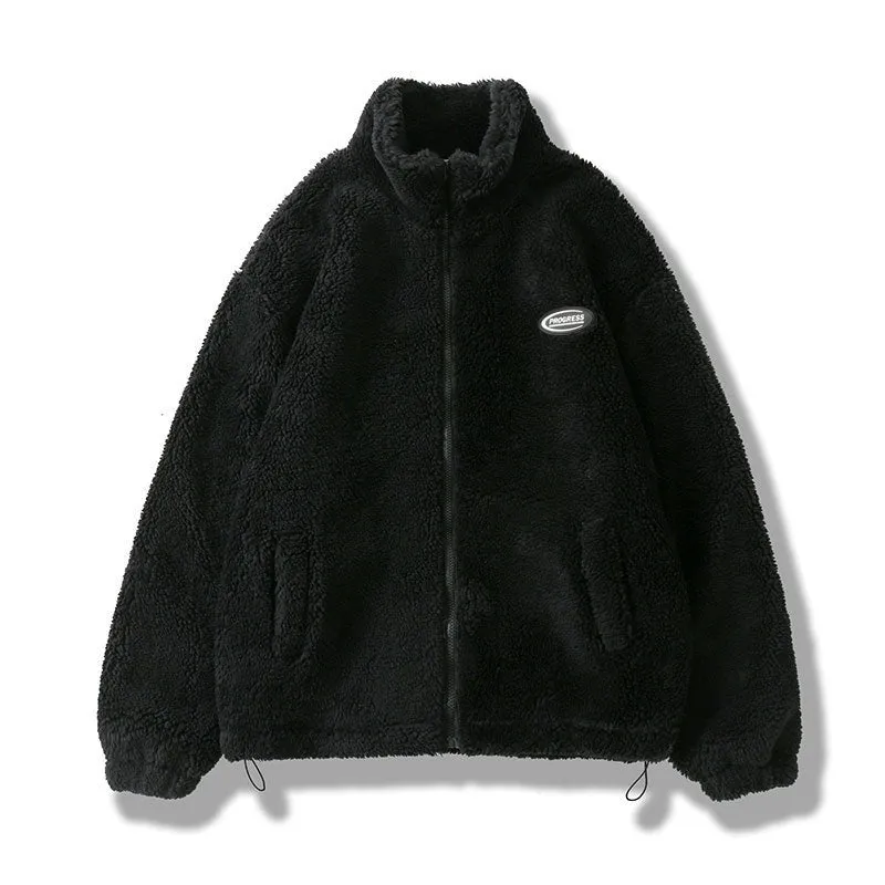 Hip Hop Winter Fleece Fluffy Jacket Streetwear