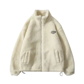 Hip Hop Winter Fleece Fluffy Jacket Streetwear