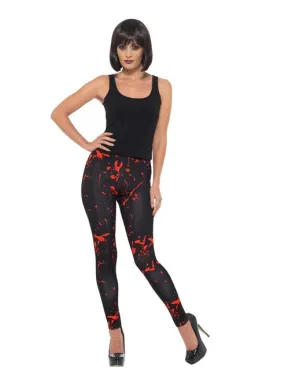 Horror Leggings, Black / Red