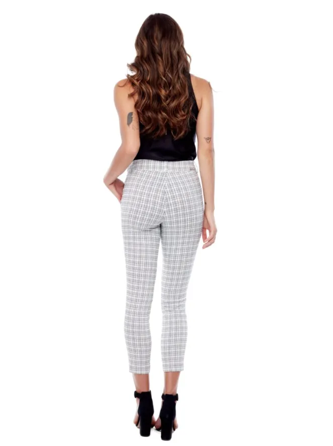 ILTM Gwyneth Trouser-Blk/Wht Plaid