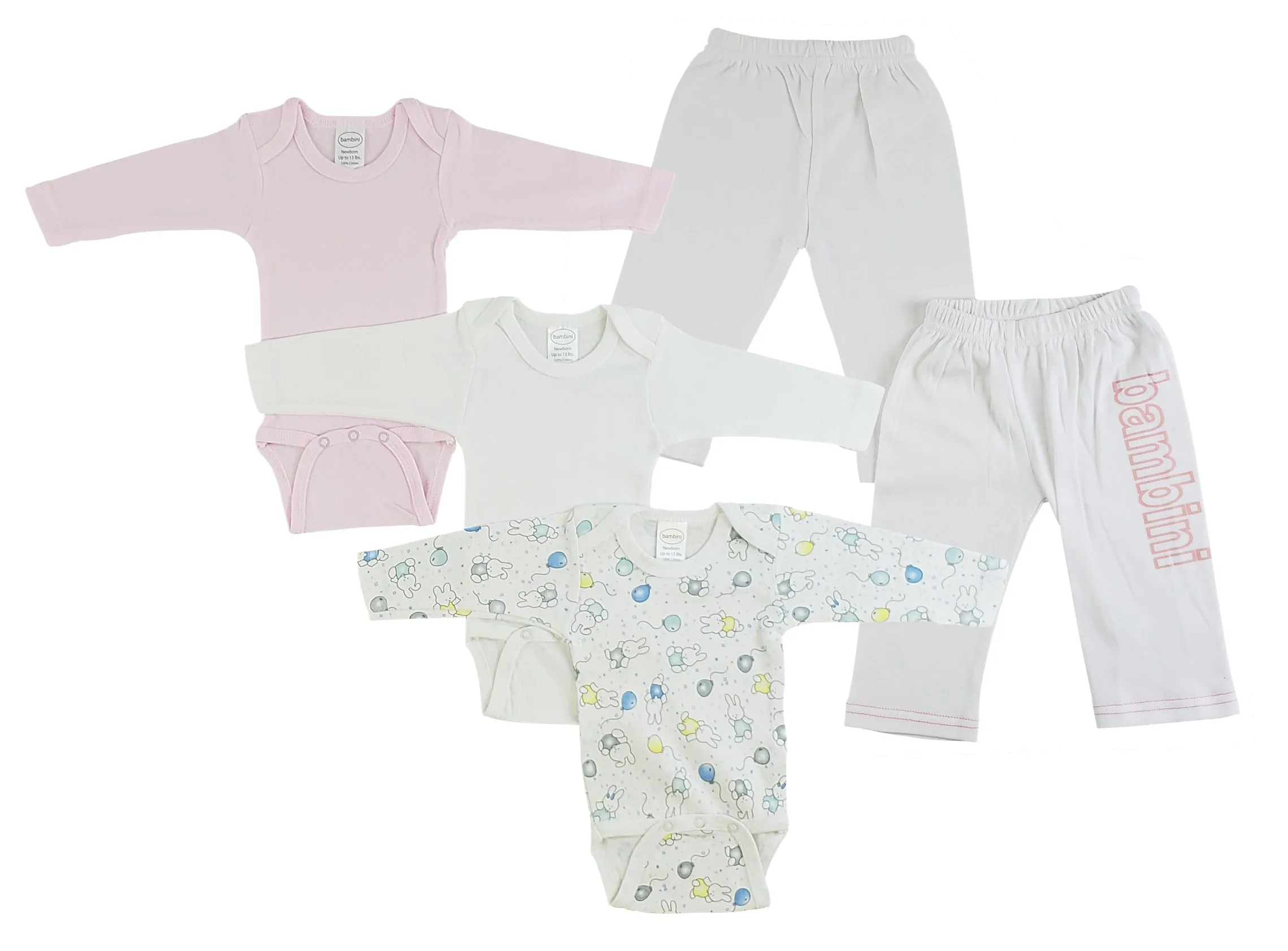 Infant Girls Long Sleeve Onezies and Track Sweatpants