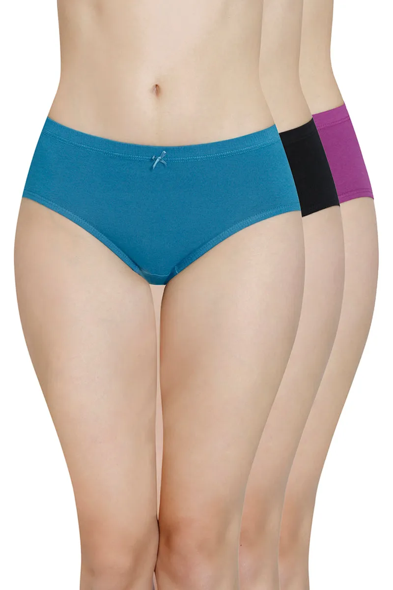 Inner Elastic Waistband Hipster Panty (Pack of 3)