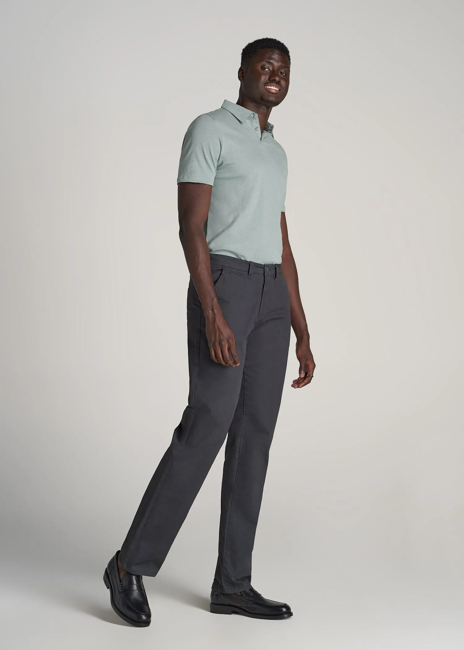 J1 STRAIGHT Leg Chinos in Iron Grey - Pants for Tall Men