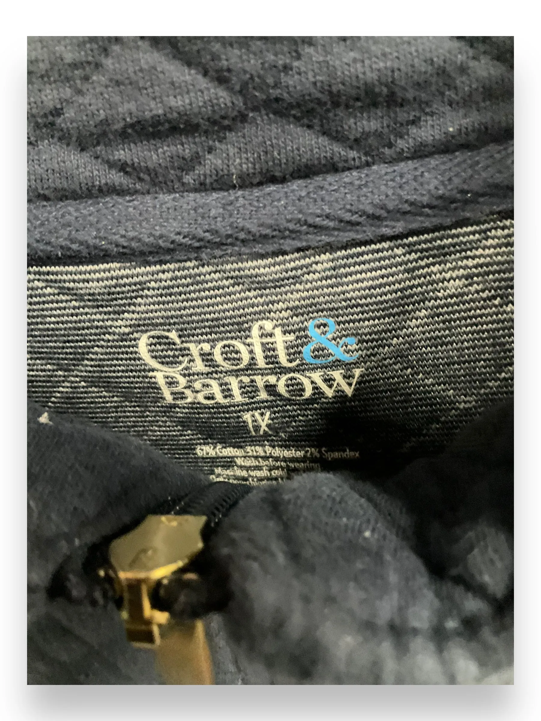 Jacket Fleece By Croft And Barrow In Navy, Size: 1x