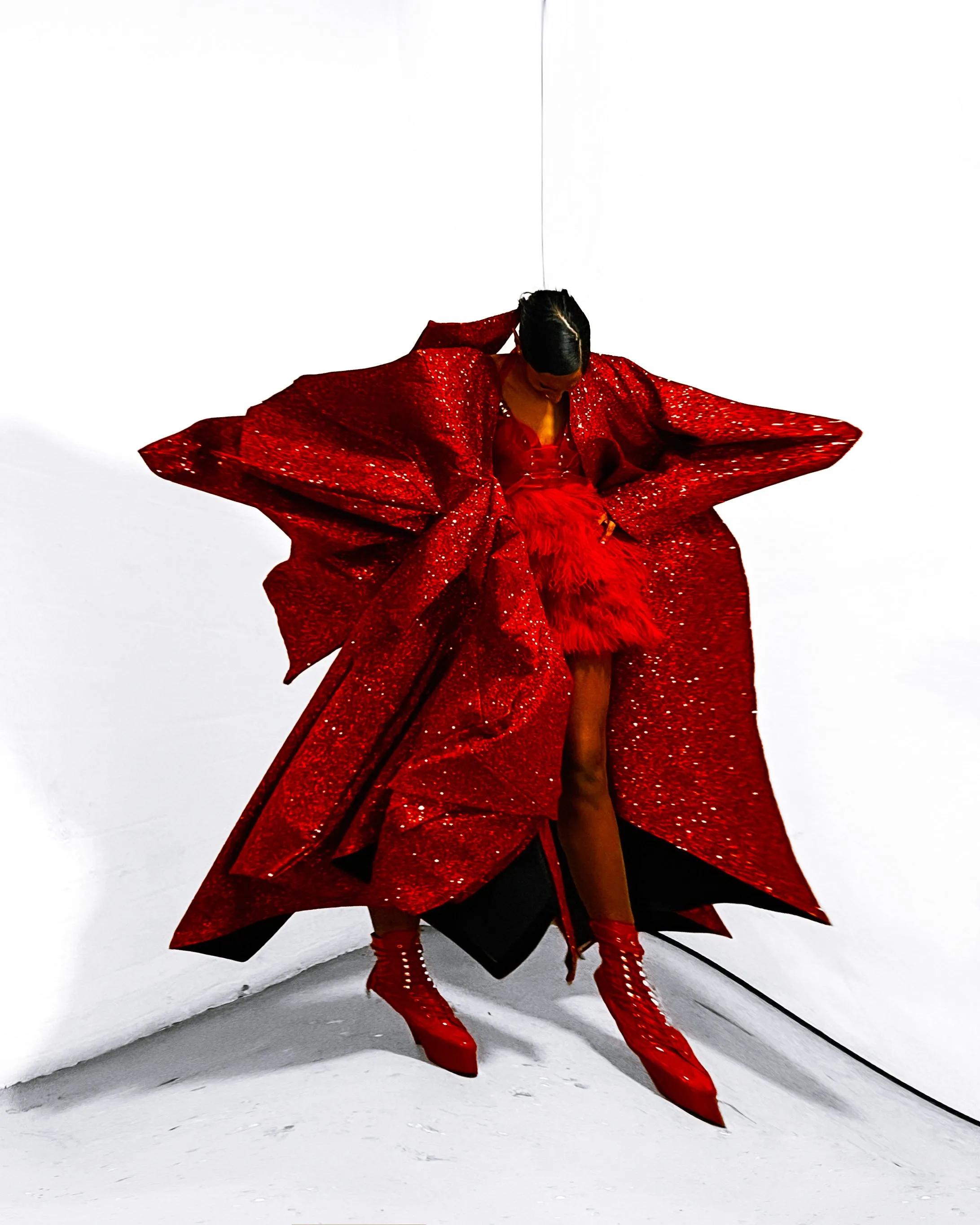 Jivomir Domoustchiev Reimagined Star Glitter Coat