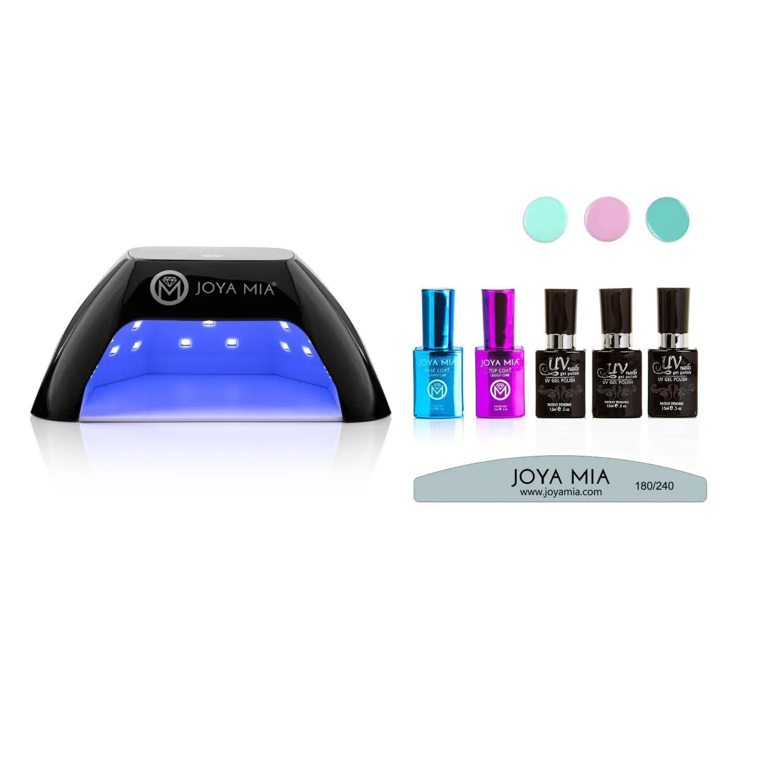 Joya Mia Gel Polish Starter 7-Piece Kit with LED Lamp and 3 Colors