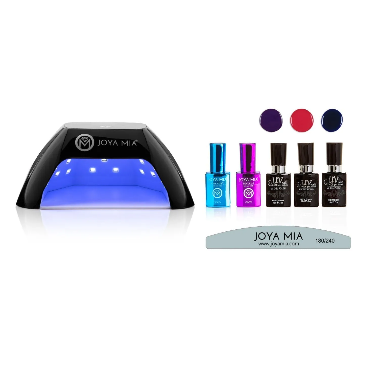 Joya Mia Gel Polish Starter 7-Piece Kit with LED Lamp and 3 Colors