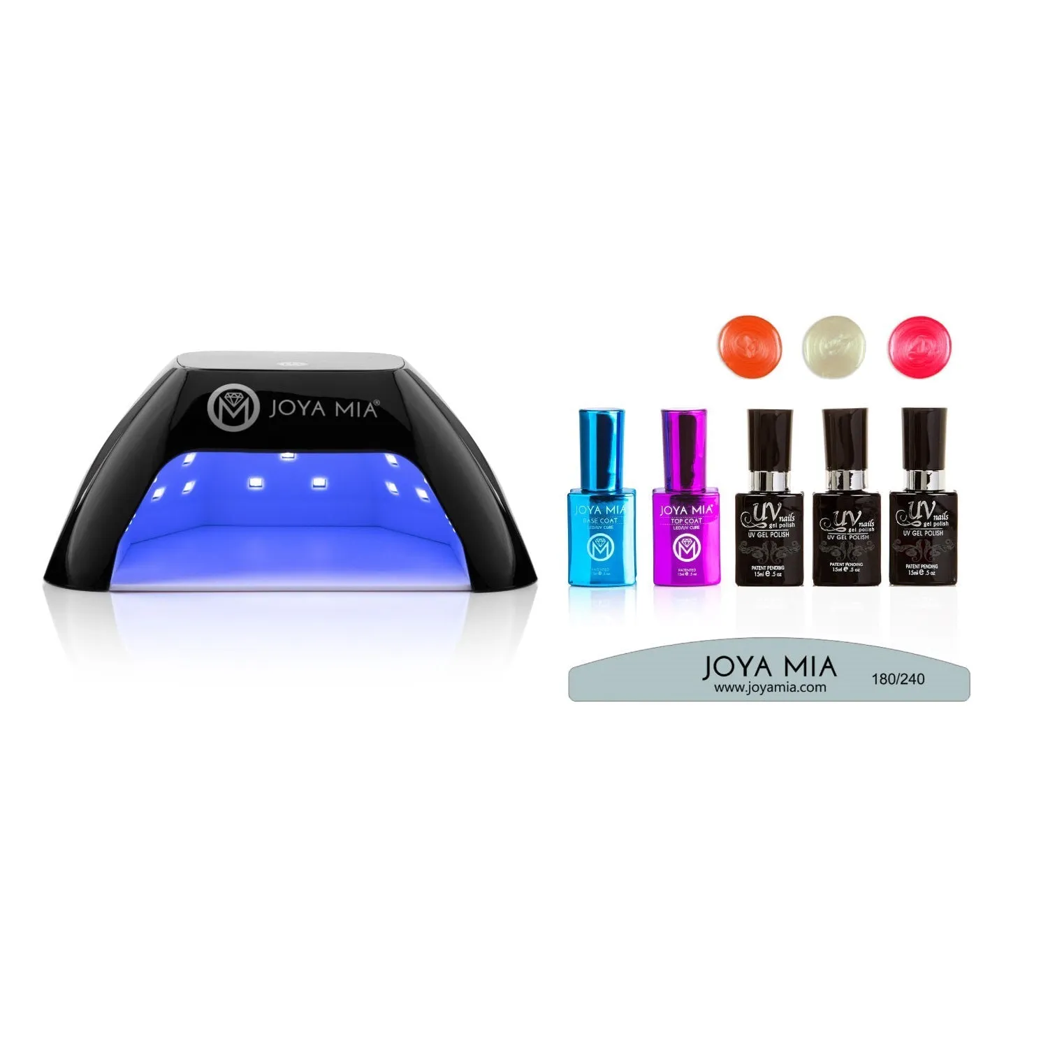 Joya Mia Gel Polish Starter 7-Piece Kit with LED Lamp and 3 Colors