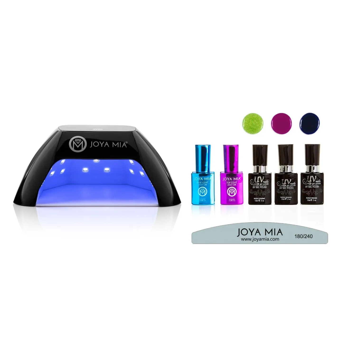 Joya Mia Gel Polish Starter 7-Piece Kit with LED Lamp and 3 Colors