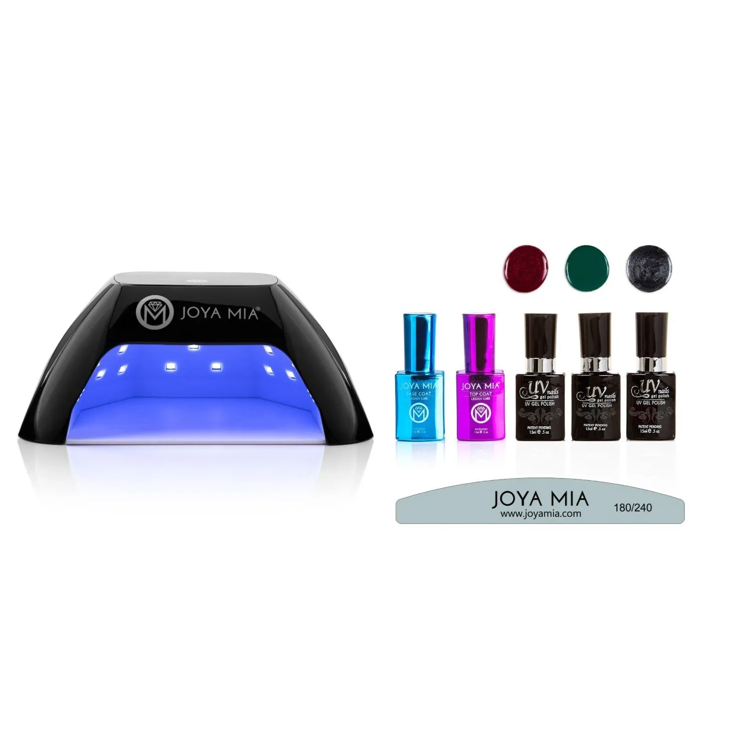 Joya Mia Gel Polish Starter 7-Piece Kit with LED Lamp and 3 Colors